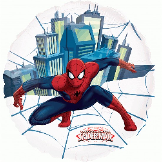 26225 26" City Spider Man See-Thru Balloon (Not Inflated)