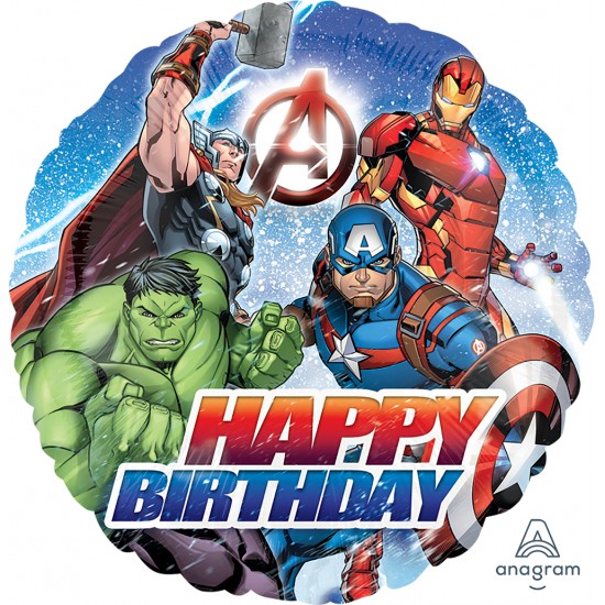 34656 18" Avengers Happy Birthday Balloon (Not Inflated)