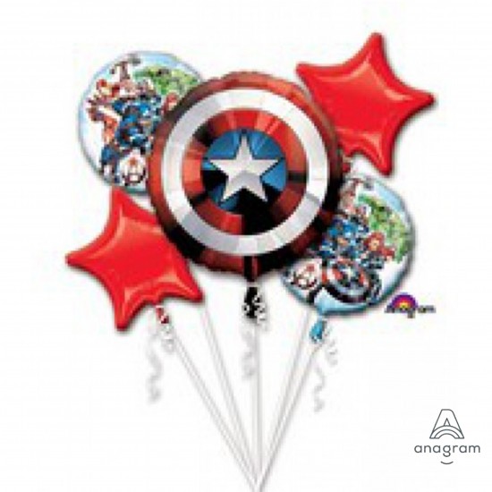 34842 Avengers Shield Balloon Bouquet (Not Inflated)