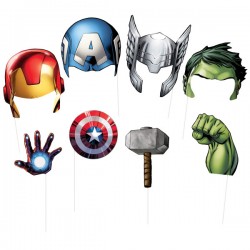 46339   Avengers Photo Booth Props 8pk