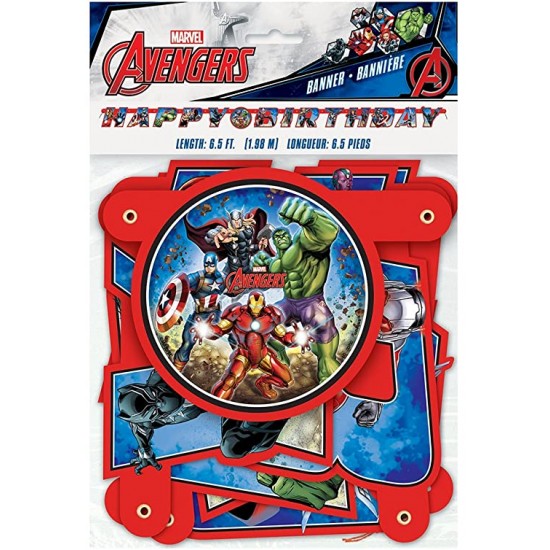 59718   Avengers 6.5ft. Jointed Birthday Banner(198cm) 6.5FEET