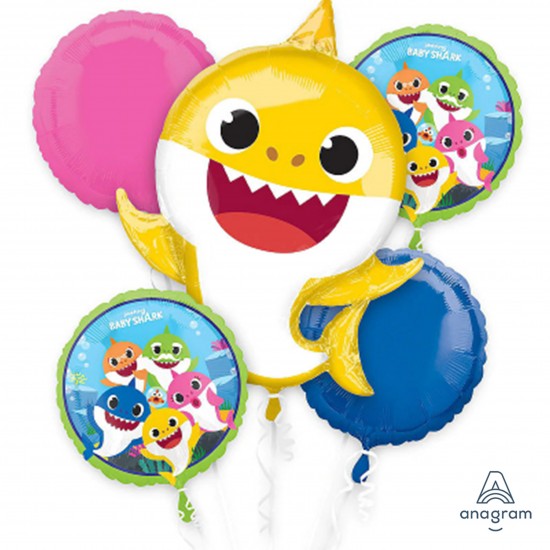 40762 Baby Shark Balloon Bouquet (Not Inflated)