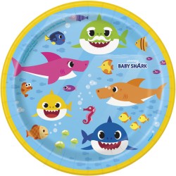 77384 Baby Shark Dessert Plates 8ct