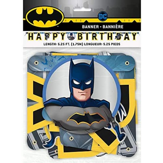 77519   Batman 5.25ft. Jointed Birthday Banner 5.75 FEET (175.26cm)