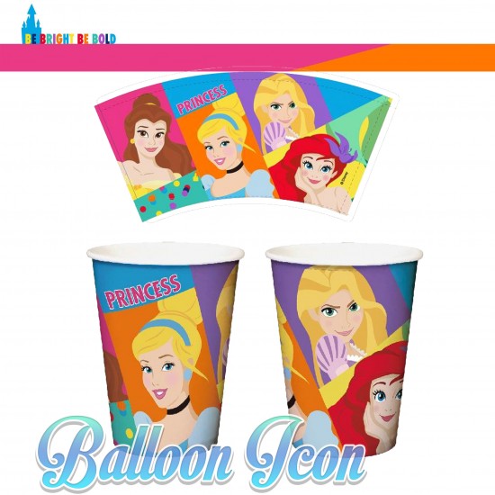 55480 Princess Bold Paper Cups 6ct