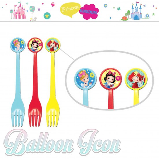 5566 Princess Kingdom Forks with Medallion (6ct)