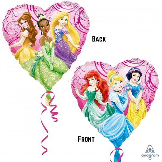 26399 18" Princess Garden Heart Shape Foil Balloon (Not Inflated)