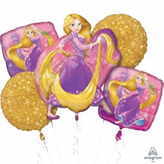 33220    Rapunzel Birthday Balloon Bouquet  (Not Inflated)