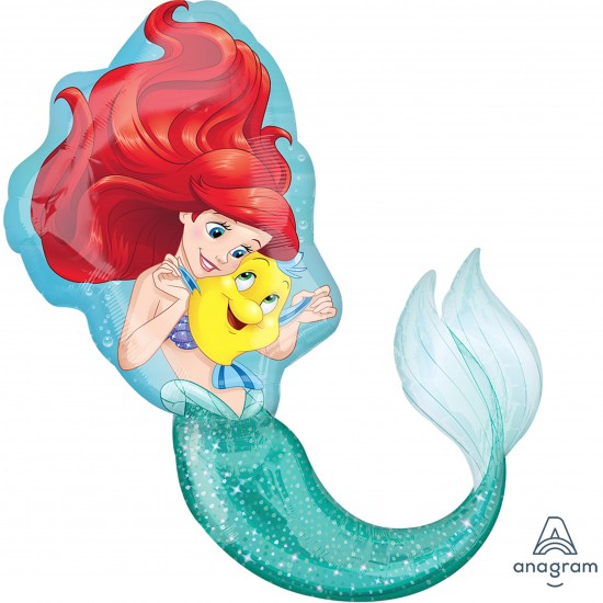 33529 34" Ariel Dream Big Supershape Foil Balloon (Not Inflated)