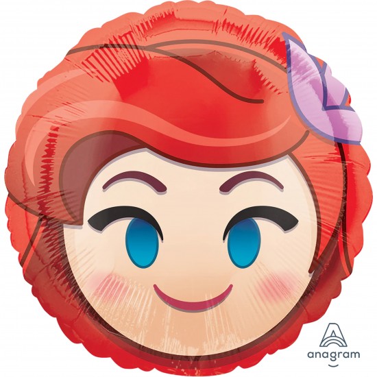 36371 18" Ariel Emoji Foil Balloon (Not Inflated) 