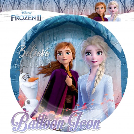 54076 Frozen 2 Paper Dessert Plate 6 ct