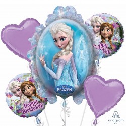 29011 Frozen Elsa and Anna Birthday Balloon Bouquet (Not Inflated)