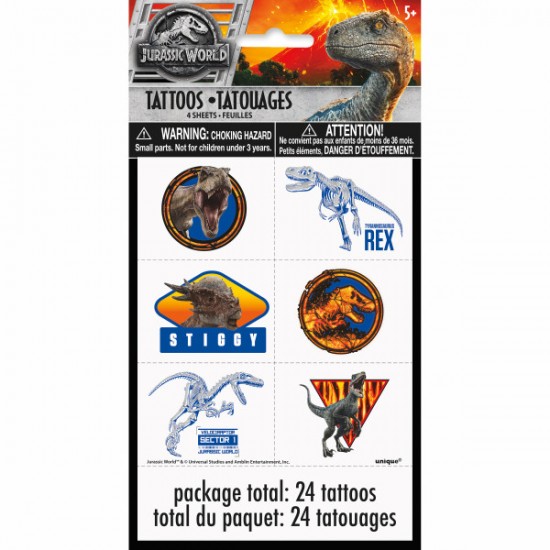 59140 Jurassic World 2 Tattoos 24pcs