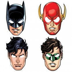 49971 Justice League Large Character Masks 8ct