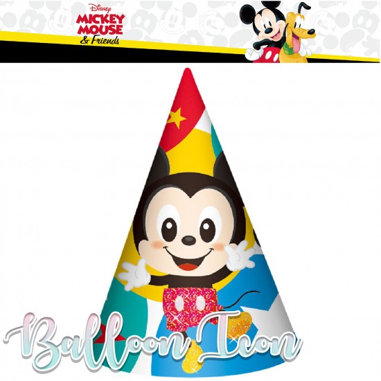 5977 Happy Mickey Cone Hat 6ct