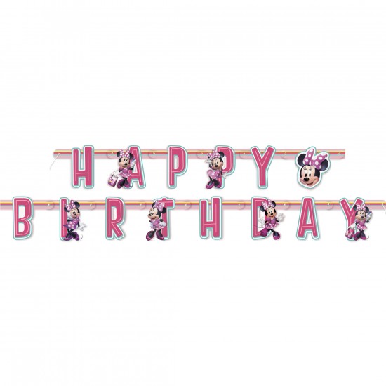 79258    Minnie Mouse Jointed 6ft. Happy Birthday Banner (183cm) 6FEET