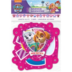 49115   PAW Patrol Pink 6.5ft. Jointed Birthday Banner(198cm) 6.5FEET