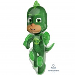 38203 38" PJ Masks Gekko SuperShape™ Foil Balloon (Not Inflated)