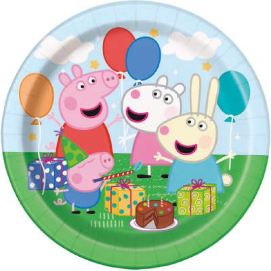 78214 Peppa Pig and Friends Dessert Plates 8ct