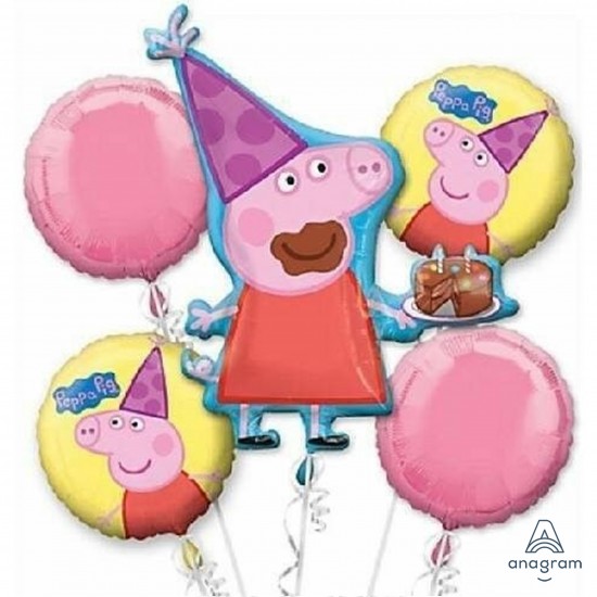 31301 Peppa Pig Balloon Bouquet (Not Inflated)