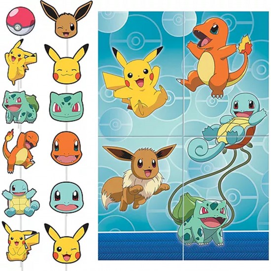 670938 Pokemon Classic Wall Decoration Kit with 12 Photos Props