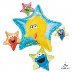 08950 35" Sesame Street Cluster Balloon (Not Inflated) 