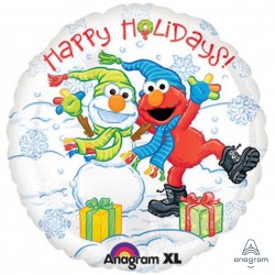 22346 18" Elmo Happy Holiday Balloon (Not Inflated) 