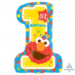 34388 28" Sesame Street 1st Birthday Balloon (Not Inflated) 