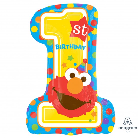 34388 28" Sesame Street 1st Birthday Balloon (Not Inflated) 