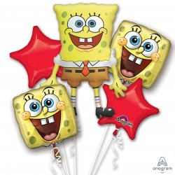 32722 Spongebob Squarepants Balloon Bouquet (Not Inflated)