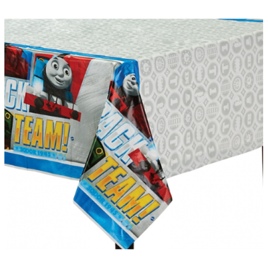 571752    Thomas and Friends Printed Plastic Table Cover 1.37m x 2.13m