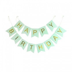 flag5   Mint Green Birthday Flag